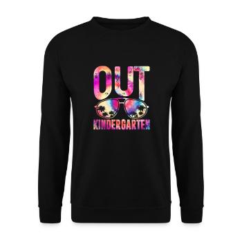 Kindergarten Child School Enrollment School Gift - Unisex Sweatshirt - black - Front - Alina (178cm) & Michal (187cm)