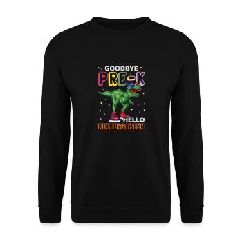 Kindergarten Child School Enrollment School Gift - Unisex Sweatshirt - black - Front - Alina (178cm) & Michal (187cm)