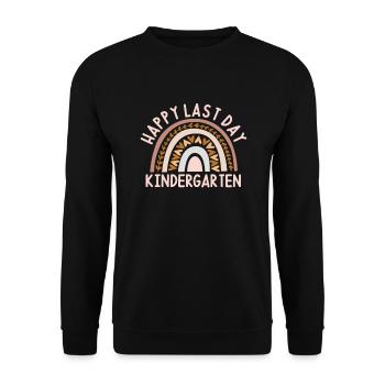 Kindergarten Child School Enrollment School Gift - Unisex Sweatshirt - black - Front - Alina (178cm) & Michal (187cm)