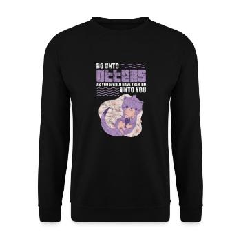 Loutre - Sweat-shirt Unisexe - noir - Devant - Alina (178cm) & Michal (187cm)