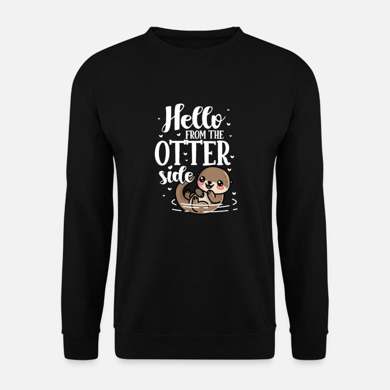 Otter Seeotter Fischotter Geschenk - Unisex Pullover - Schwarz