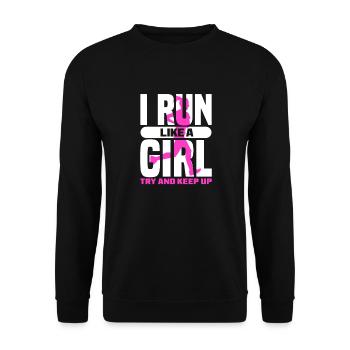 Courir - Sweat-shirt Unisexe - noir - Devant - Alina (178cm) & Michal (187cm)