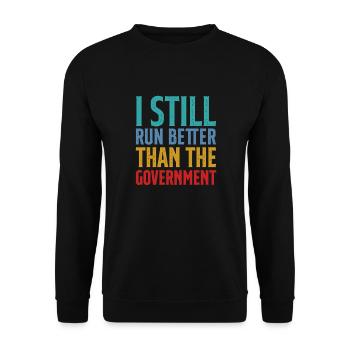 Amputation Amputation Prosthesis Gift - Unisex Sweatshirt - black - Front - Alina (178cm) & Michal (187cm)