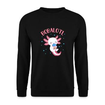 Thé à bulles - Sweat-shirt Unisexe - noir - Devant - Alina (178cm) & Michal (187cm)