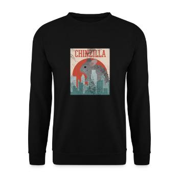 Chinchilla Rodent Pet Rodent Gift - Unisex Sweatshirt - black - Front - Alina (178cm) & Michal (187cm)