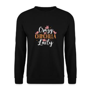 Chinchilla rongeur animal de compagnie rongeur cadeau - Sweat-shirt Unisexe - noir - Devant - Alina (178cm) & Michal (187cm)