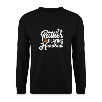 Handball - Unisex Sweatshirt - black - Front - Alina (178cm) & Michal (187cm)