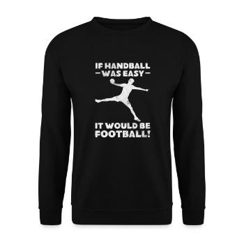 Handball Handball Handball Handball Joueur de sport Cadeau - Sweat-shirt Unisexe - noir - Devant - Alina (178cm) & Michal (187cm)