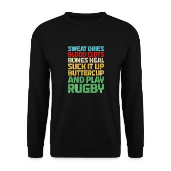 Rugby - Unisex Pullover - Schwarz - Vorne - Alina (178cm) & Michal (187cm)