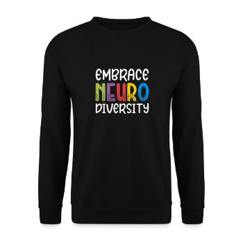ADHS ADHD Aufmerksamkeit Defizit Geschenk - Unisex Pullover - Schwarz - Vorne - Alina (178cm) & Michal (187cm)