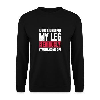 Amputation Amputation Prosthesis Gift - Unisex Sweatshirt - black - Front - Alina (178cm) & Michal (187cm)