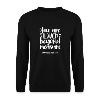 Bible Bible Versets chrétiens Don de Jésus - Sweat-shirt Unisexe - noir - Devant - Alina (178cm) & Michal (187cm)
