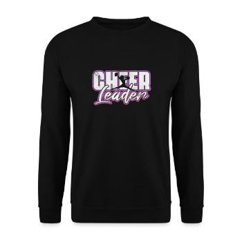 Cheerleader Cheerleading Sport Gymnastik Geschenk - Unisex Pullover - Schwarz - Vorne - Alina (178cm) & Michal (187cm)