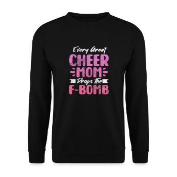 Cheerleader Cheerleading Sport Gymnastik Geschenk - Unisex Pullover - Schwarz - Vorne - Alina (178cm) & Michal (187cm)