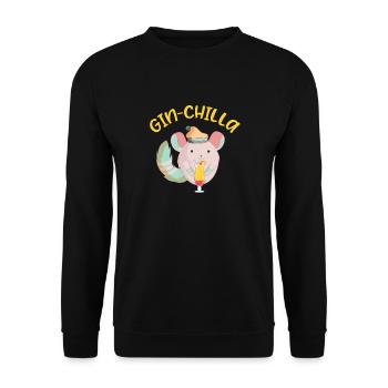 Chinchilla - Unisex Pullover - Schwarz - Vorne - Alina (178cm) & Michal (187cm)