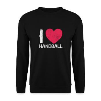 Handball Handball Player Handball Player Sports Gift - Unisex Sweatshirt - black - Front - Alina (178cm) & Michal (187cm)