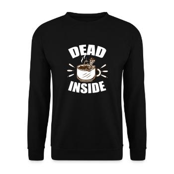 Kaffee Koffein Espresso Barista Geschenk - Unisex Pullover - Schwarz - Vorne - Alina (178cm) & Michal (187cm)