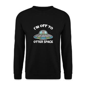 Otter Sea Otter Otter Gift - Unisex Sweatshirt - black - Front - Alina (178cm) & Michal (187cm)