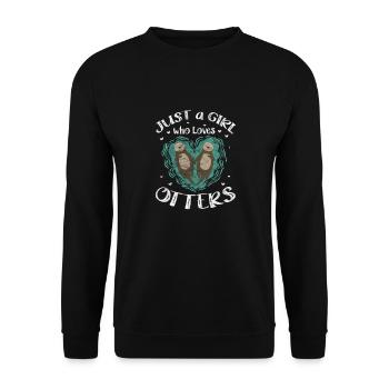 Loutre - Sweat-shirt Unisexe - noir - Devant - Alina (178cm) & Michal (187cm)
