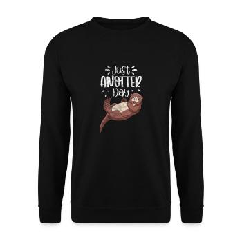 Loutre - Sweat-shirt Unisexe - noir - Devant - Alina (178cm) & Michal (187cm)