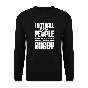 Rugby - Unisex Pullover - Schwarz - Vorne - Alina (178cm) & Michal (187cm)
