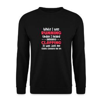 Courir - Sweat-shirt Unisexe - noir - Devant - Alina (178cm) & Michal (187cm)