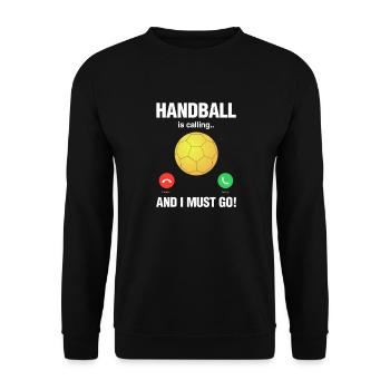 Handball - Unisex Sweatshirt - black - Front - Alina (178cm) & Michal (187cm)