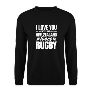 Rugby - Unisex Pullover - Schwarz - Vorne - Alina (178cm) & Michal (187cm)