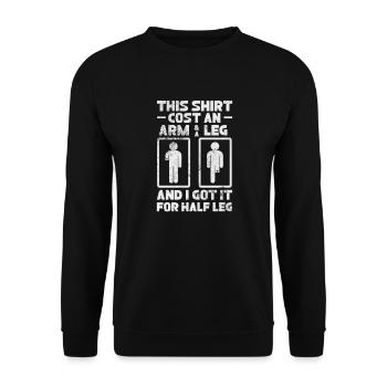 Amputation - Unisex Sweatshirt - black - Front - Alina (178cm) & Michal (187cm)