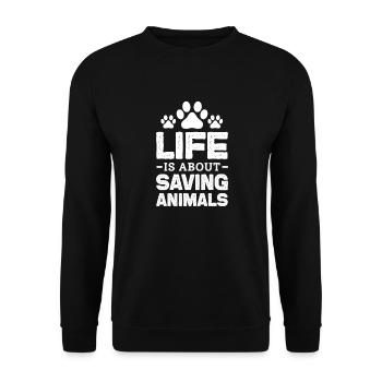 Animal Rescue - Unisex Sweatshirt - black - Front - Alina (178cm) & Michal (187cm)
