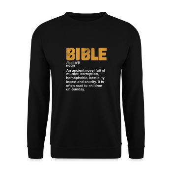 Bible - Sweat-shirt Unisexe - noir - Devant - Alina (178cm) & Michal (187cm)
