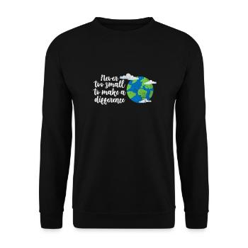 Climate Change Environment Earth Earth Gift - Unisex Sweatshirt - black - Front - Alina (178cm) & Michal (187cm)