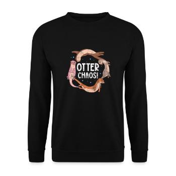 Loutre - Sweat-shirt Unisexe - noir - Devant - Alina (178cm) & Michal (187cm)