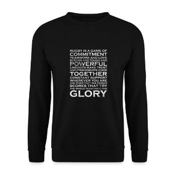 Club de rugby Équipe de rugby Football Sport Cadeau - Sweat-shirt Unisexe - noir - Devant - Alina (178cm) & Michal (187cm)