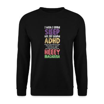 ADHD - Unisex Sweatshirt - black - Front - Alina (178cm) & Michal (187cm)