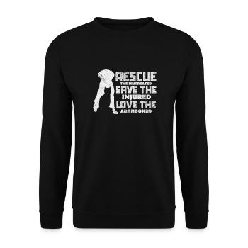 Animal Rescue Animal Welfare Cadeau pour les amoureux des animaux - Sweat-shirt Unisexe - noir - Devant - Alina (178cm) & Michal (187cm)