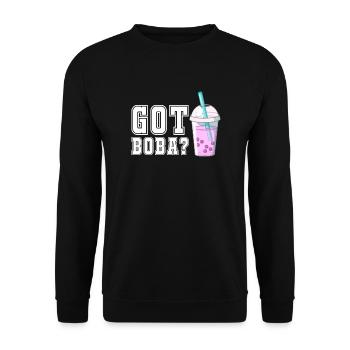 Thé à bulles - Sweat-shirt Unisexe - noir - Devant - Alina (178cm) & Michal (187cm)