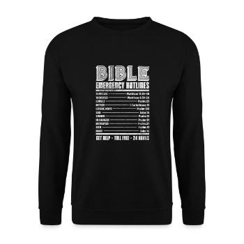 Bible - Sweat-shirt Unisexe - noir - Devant - Alina (178cm) & Michal (187cm)