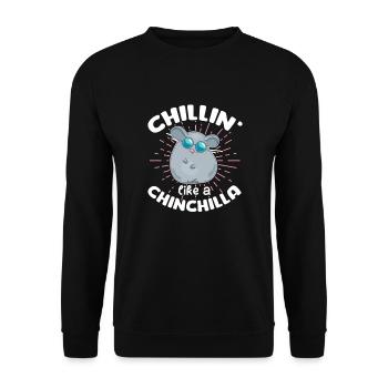 Chinchilla - Unisex Pullover - Schwarz - Vorne - Alina (178cm) & Michal (187cm)
