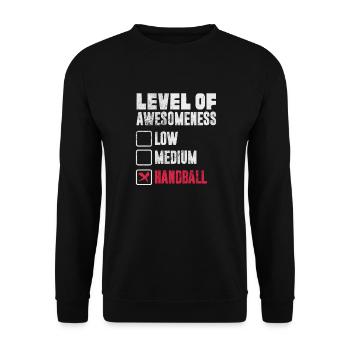Handball Handball Player Handball Player Sports Gift - Unisex Sweatshirt - black - Front - Alina (178cm) & Michal (187cm)