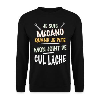 Mécano Cadeau Homme Mécanicien - Sweat-shirt Unisexe - noir - Devant - Alina (178cm) & Michal (187cm)