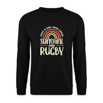 Club de rugby Équipe de rugby Football Sport Cadeau - Sweat-shirt Unisexe - noir - Devant - Alina (178cm) & Michal (187cm)