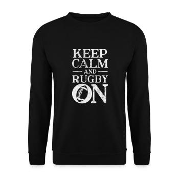 Club de rugby Équipe de rugby Football Sports Cadeau - Sweat-shirt Unisexe - noir - Devant - Alina (178cm) & Michal (187cm)