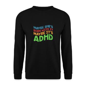 ADHS - Unisex Pullover - Schwarz - Vorne - Alina (178cm) & Michal (187cm)