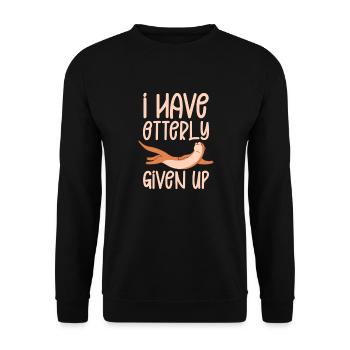 Otter Sea Otter Otter Gift - Unisex Sweatshirt - black - Front - Alina (178cm) & Michal (187cm)