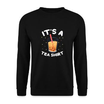 Thé à bulles - Sweat-shirt Unisexe - noir - Devant - Alina (178cm) & Michal (187cm)