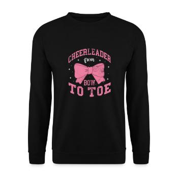 Cheerleader Cheerleading Sport Gymnastics Gift - Unisex Sweatshirt - black - Front - Alina (178cm) & Michal (187cm)