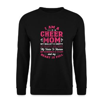 Cheerleader Cheerleading Sport Gymnastik Geschenk - Unisex Pullover - Schwarz - Vorne - Alina (178cm) & Michal (187cm)