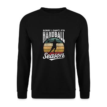 Handball Handball Player Handball Player Sports Gift - Unisex Sweatshirt - black - Front - Alina (178cm) & Michal (187cm)