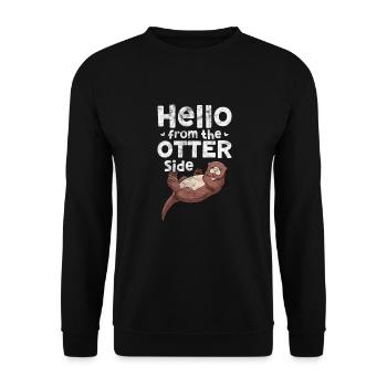 Loutre - Sweat-shirt Unisexe - noir - Devant - Alina (178cm) & Michal (187cm)